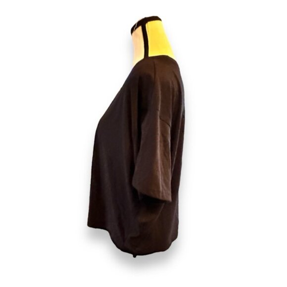 Women’s torrid 1 Black Relaxed Signature Jersey Crew Neck Crop Tee 14 16 1X 1XL - Picture 8 of 13